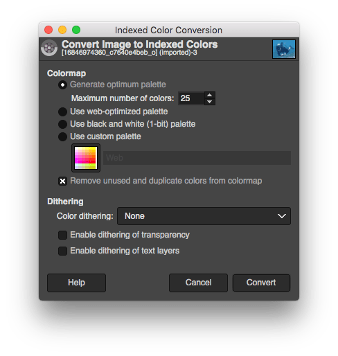 Indexed Color Conversion